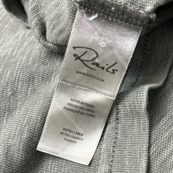 Rails Skhi Henley Size XL Washed Black Preppy Streetwear Soft 100% Cotton NWT - Picture 12 of 16